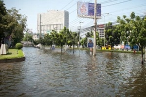 city under flood