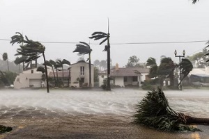 hurricane in residency area