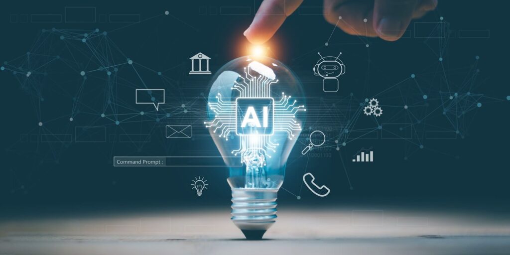 artificial intelligence or AI of futuristic technology concept