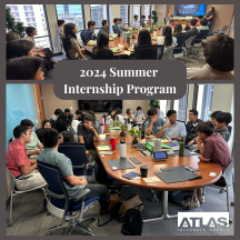 this is a photo collage of Atlas 2024 Summer Interns