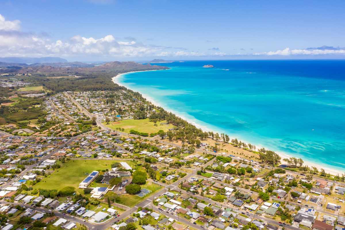 Waimanalo Hawaii aerial