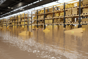 Flooded warehouse in hawaii