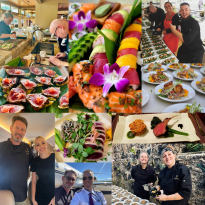 This is a photo collage of an Atlas Insurance Agency client, Twin Engine Catering services.