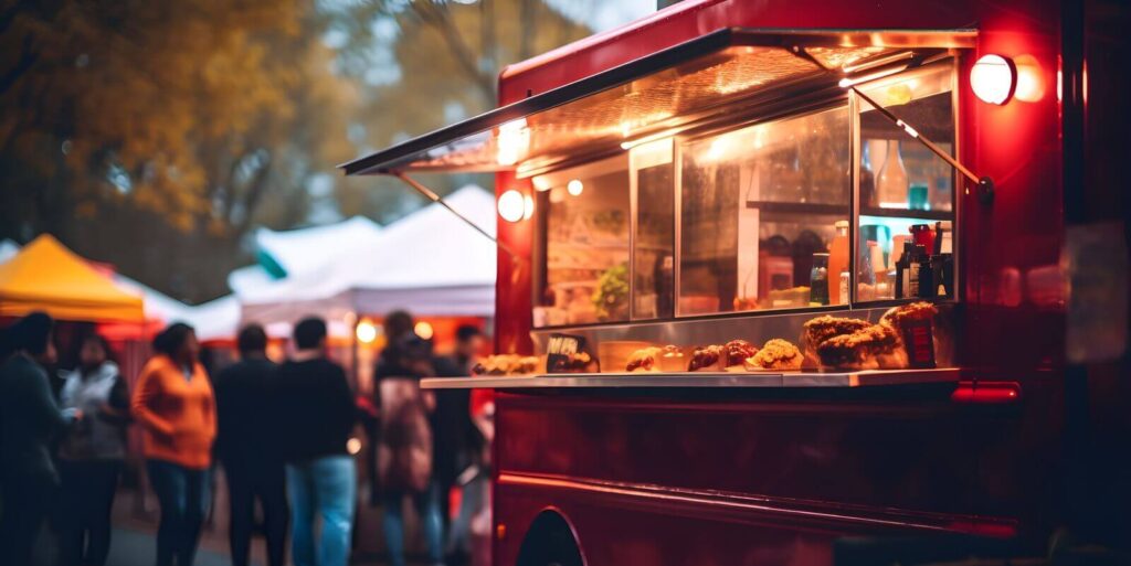 small business food truck in Hawaii, selective focus