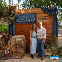 this is a picture of Chason Ishii and his wife at the Denim and Diamonds Event hosted by Ho‘ōla Nā Pua