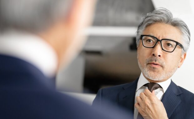 businessman in Hawaii getting ready