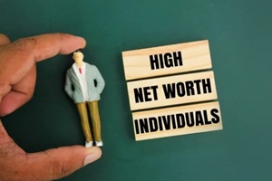 miniatures of people and sticks with the words High Net Worth Individuals