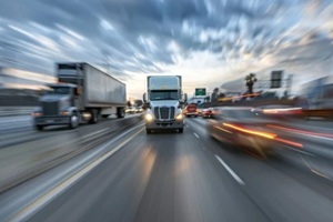 semi-truck on the highway