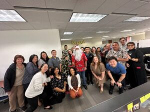 this is a holiday photo of Atlas employees for Christmas 2024