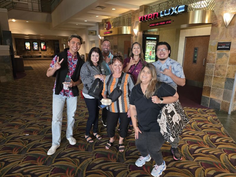 this is a photo of Atlas employees at Movie Day