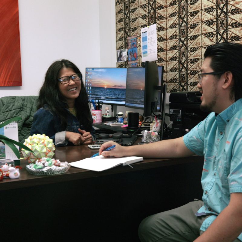 these are Atlas employees in the newly renovated Atlas Office in Hilo!