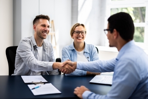 Non-Profit Business Owner Shaking Hand with an Insurance Agent