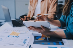 Business Team Working on Business Insurance Strategy